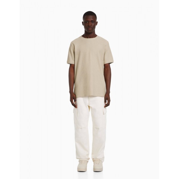 AT-0020 Pamuklu Erkek Dokuma T-shirt