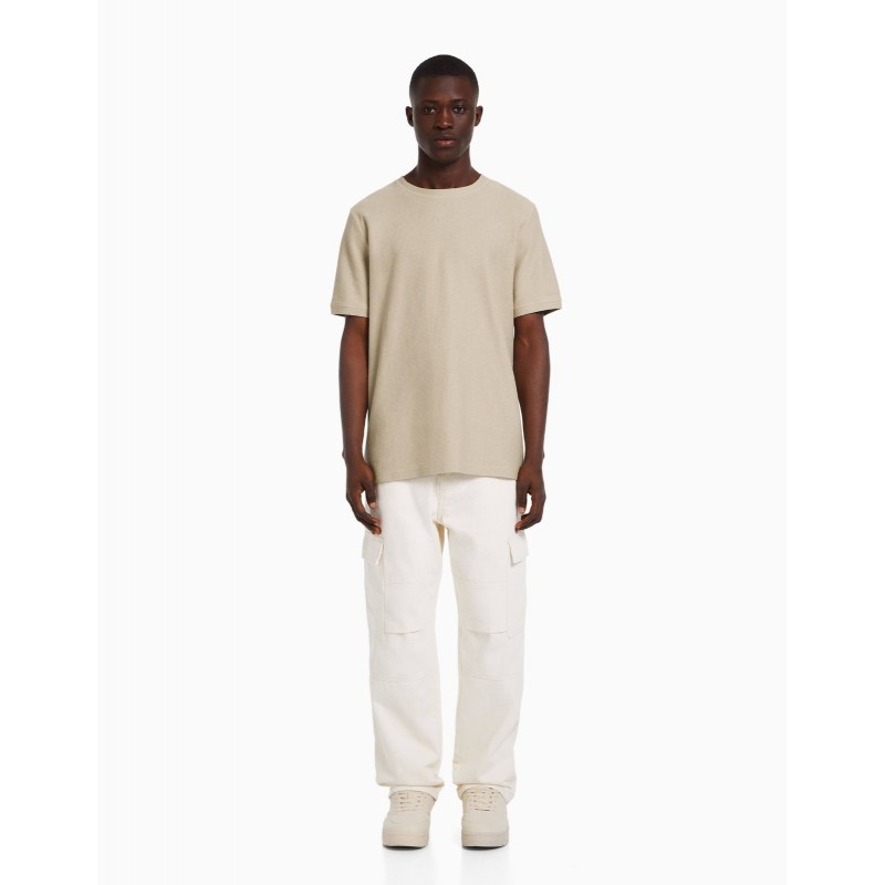 AT-0020 Pamuklu Erkek Dokuma T-shirt