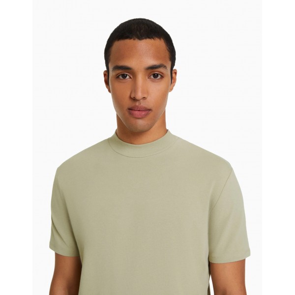 AT-0016 Pamuklu Erkek Dik Yaka T-shirt