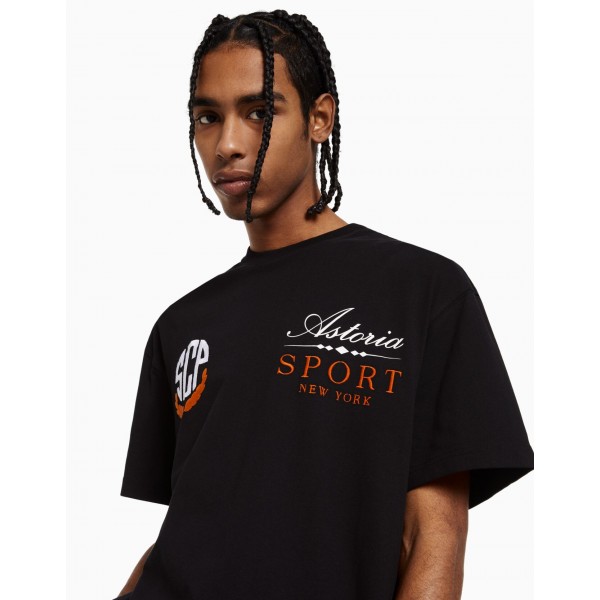 AT-0017 Pamuklu Erkek Baskılı T-shirt