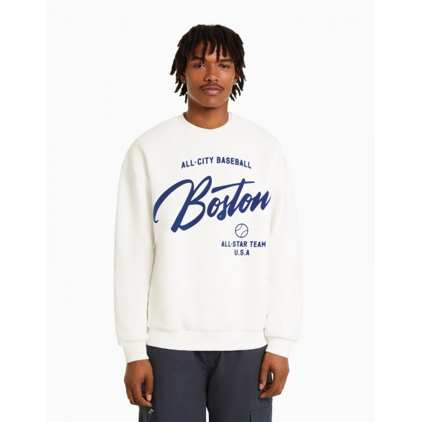 AT-0025 Pamuklu Erkek Baskılı Sweatshirt